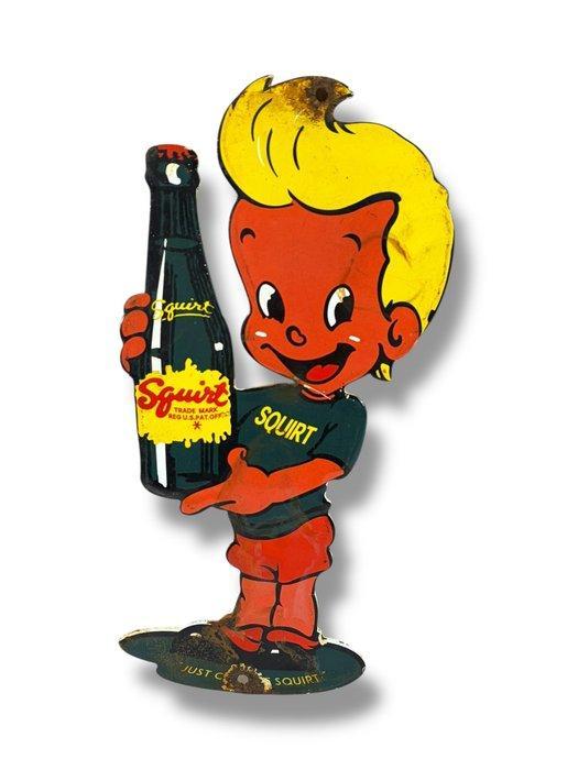 Squirt - Emaille plaat - Emaille, Antiek en Kunst, Antiek | Wandborden en Tegels