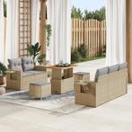 vidaXL 8-delige ligbed set met kussens - Beige Poly Rattan, Tuin en Terras, Verzenden, Nieuw