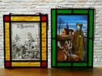 Vitrail (2) - Handvervaardigd - 1950-1960 - Petite fenêtre, Antiek en Kunst