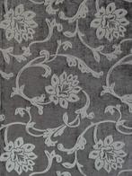 Tissu Jacquard damassé effet velours - Motif floral baroque