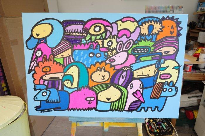 Kev Munday - The Forum, Antiek en Kunst, Kunst | Schilderijen | Modern