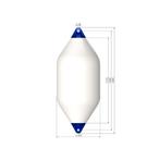 Bieden: Polyform F11 white heavy duty fender 145 x 60 cm, Ophalen of Verzenden, Nieuw