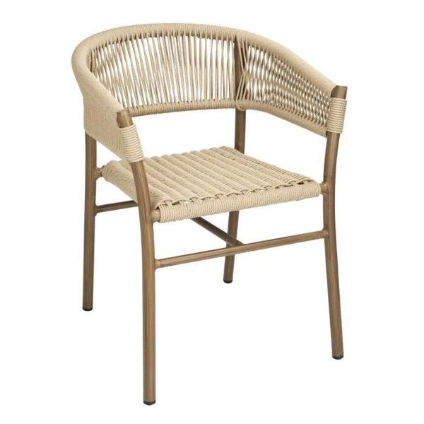 Stoelen | FLORENCE | Aluminium Rotan/Aluminium | Naturel |, Zakelijke goederen, Horeca | Keukenapparatuur, Nieuw in verpakking
