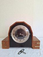 Tafelklok - Minuta - Art Deco Hout, Messing, Glas -