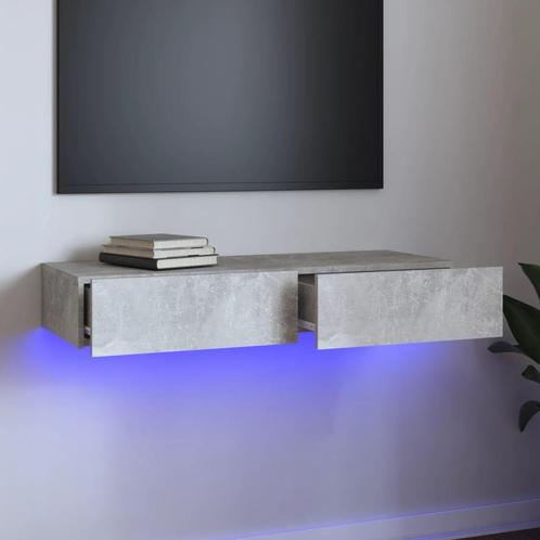vidaXL Tv-meubel met LED-verlichting 90x35x15,5 cm, Maison & Meubles, Armoires | Mobilier de télévision, Envoi