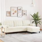 vidaXL Driezitsbank met voetenbank 210 cm fluweel, Verzenden, Nieuw