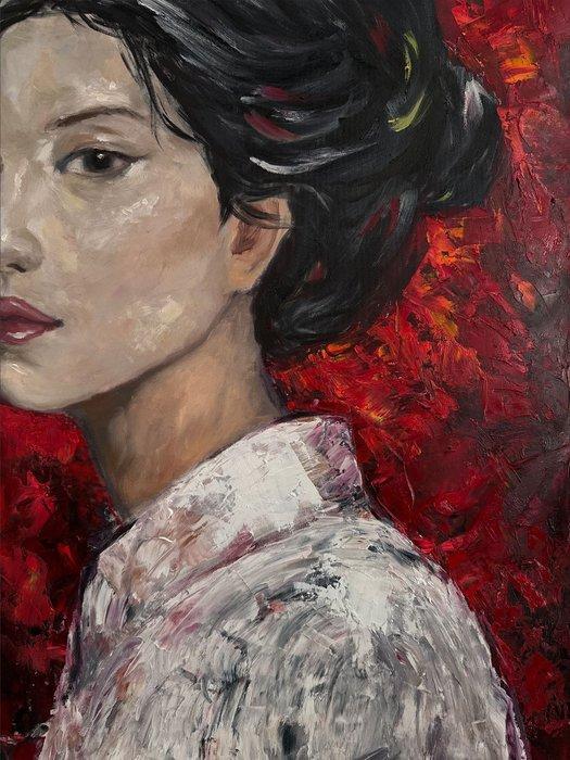 Tran Van Hieu (2001) - Portrait dAsie, Antiquités & Art, Art | Peinture | Moderne