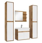 Badkamermeubel Set India XL 60 x 35 cm - Eiken met Wit, Verzenden, Nieuw