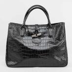 Longchamp - Crocodile-Embossed Leather Handbag - Sac à main, Nieuw