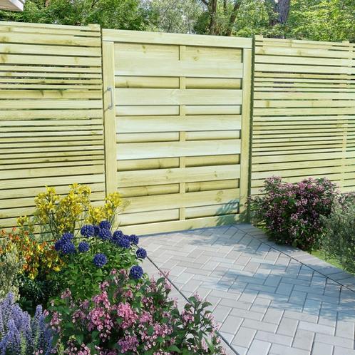vidaXL Poort 100x125 cm geïmpregneerd grenenhout groen, Jardin & Terrasse, Portes de jardin, Envoi