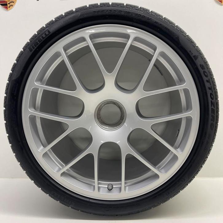 Porsche 997 Turbo/GTS 19 RS Spyder zilver met banden 8MM, Autos : Pièces & Accessoires, Pneus & Jantes, Enlèvement