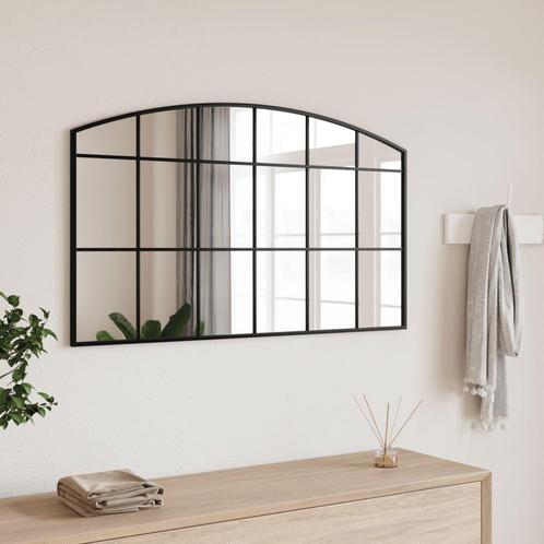 vidaXL Wandspiegel boog 100x60 cm ijzer zwart, Huis en Inrichting, Woonaccessoires | Spiegels, Nieuw, Verzenden