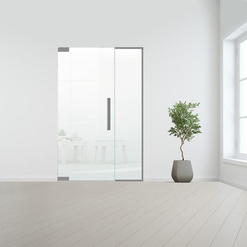Glazen binnendeur met zijlicht zonder kozijn RVS beslag-Link, Doe-het-zelf en Bouw, Glas en Ramen, Nieuw, Verzenden