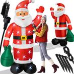 Opblaasbare Kerstman LED Verlicht - 195 cm - kerstdecoratie, Verzenden, Nieuw