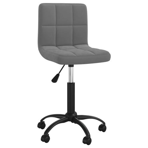 vidaXL Eetkamerstoel draaibaar fluweel donkergrijs, Huis en Inrichting, Stoelen, Nieuw, Verzenden
