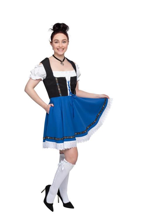 Dirndl zwart, blauw rokje Didi, Hobby en Vrije tijd, Feestartikelen, Nieuw, Verzenden