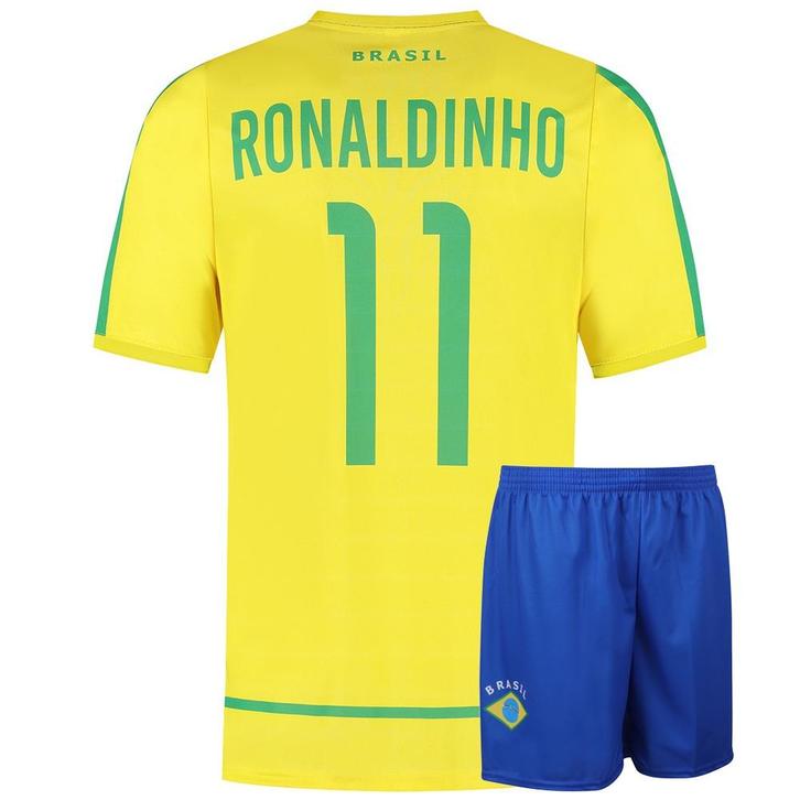 Kingdo Brazilie Voetbaltenue Thuis Ronaldinho - WK 2002 -, Sport en Fitness, Voetbal, Bal, Nieuw, Verzenden