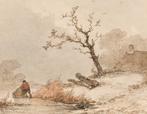 John Francisus Hoppenbrouwers (1819-1866) - Lonely skater in