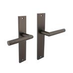 Deurklink Bastian op schild 245x45 mm blind antracietgrij..., Ophalen of Verzenden, Klink of Kruk