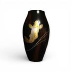 Sano Ksai – Vase à fleurs en bronze avec des carpes