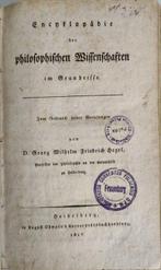 Georg Friedrich Wilhelm Hegel - Encyklopädie der, Antiek en Kunst, Antiek | Boeken en Manuscripten