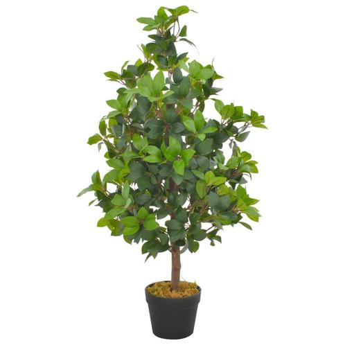 vidaXL Kunstplant met pot laurierboom 90 cm groen, Huis en Inrichting, Woonaccessoires | Kunstplanten en Kunstbloemen, Nieuw, Verzenden