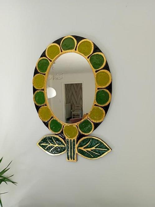 In the manner of Mithé Espelt - Miroir - Bois, Verre -, Antiek en Kunst, Curiosa en Brocante