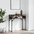 vidaXL Table console avec étagère chêne marron 75x30x75, Verzenden, Neuf