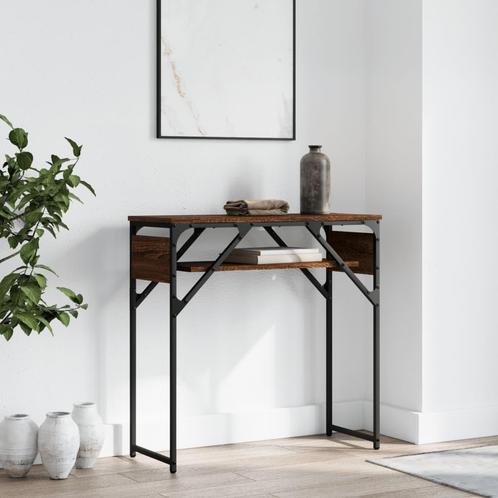 vidaXL Table console avec Ã©tagÃ¨re chÃªne marron, Huis en Inrichting, Tafels | Salontafels, Verzenden