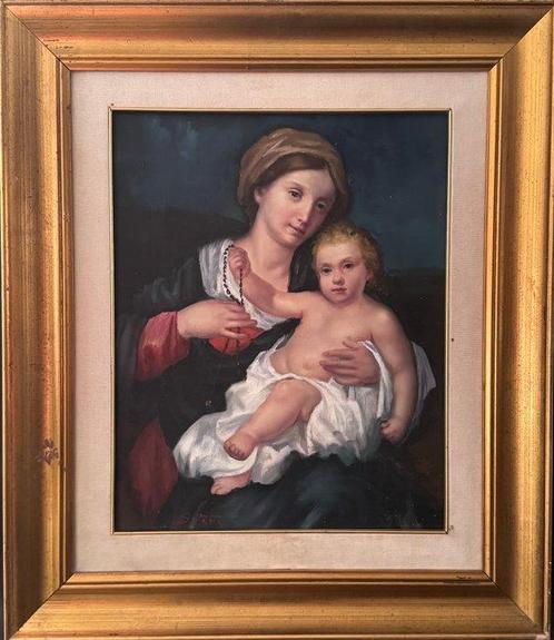 Salvatore Testa (1964) - Vergine con Bambino, Antiek en Kunst, Kunst | Schilderijen | Klassiek