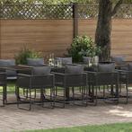 vidaXL 18-delige tuinset met kussens in staal en poly rattan, Verzenden, Nieuw, Tuinset