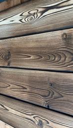 Lambris et bardage vintage en bois brûlé brossé, Bricolage & Construction, 300 cm ou plus, Planche, Pin, Moins de 25 mm