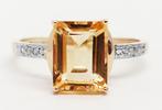 Zonder Minimumprijs - Ring - 14 karaat Geel goud Citrien -, Handtassen en Accessoires, Ringen, Nieuw