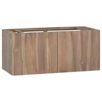 vidaXL Badkamerwandkast 90x39x40 cm massief teakhout, Verzenden, Nieuw