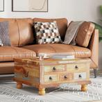 Salontafel 70x70 gerecycled hout | Tweede Kansje, Maison & Meubles, Verzenden