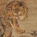 Hangende rol met tijger - Papier - Unidentified artist -