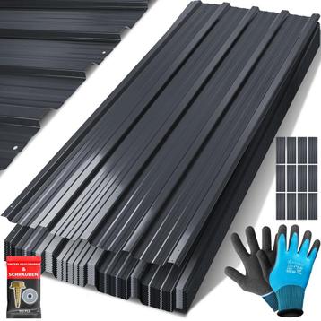 Dakplaten / dakpanelen metaal 12 Stuks - 129x45cm per stuk beschikbaar voor biedingen