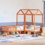 vidaXL Kinderbed met huisje massief grenenhout wasbruin, Huis en Inrichting, Slaapkamer | Bedden, Verzenden, Nieuw