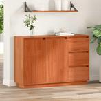 vidaXL Dressoir met lade Bruin 111 x 34 x 75 cm Massief, Verzenden, Nieuw