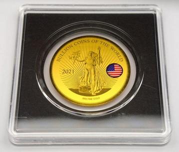 Tchad. 5000 Francs 2021 USA Walking Liberty 1/200oz (.999)