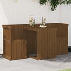 vidaXL Balkonset 2-zits massief grenenhout honingbruin, Tuin en Terras, Verzenden, Nieuw