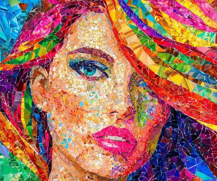 Irina Collins - Prism Woman XL · NO Reserve, Antiek en Kunst, Kunst | Schilderijen | Modern