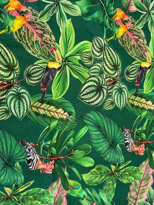 Lied van het Woud: een tropische explosie tussen veren en, Antiek en Kunst, Antiek | Tapijten, Tafelkleden en Textiel