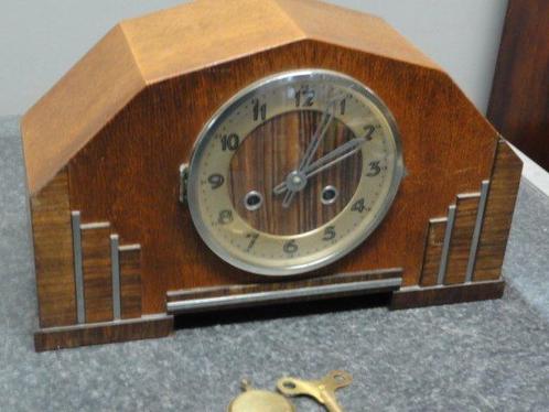 Amsterdamse school pendule - hout koper - 1930-1940, Antiek en Kunst, Antiek | Klokken