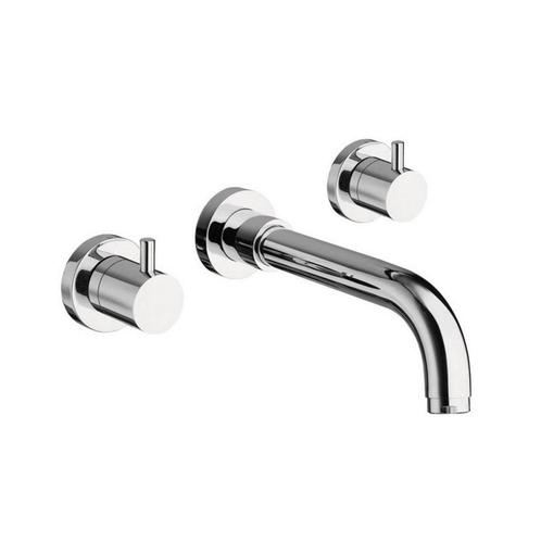 Wastafelmengkraan 3-gats Sapho Aritech 2-knop Uitloop, Doe-het-zelf en Bouw, Sanitair, Kraan, Nieuw, Chroom, Ophalen of Verzenden