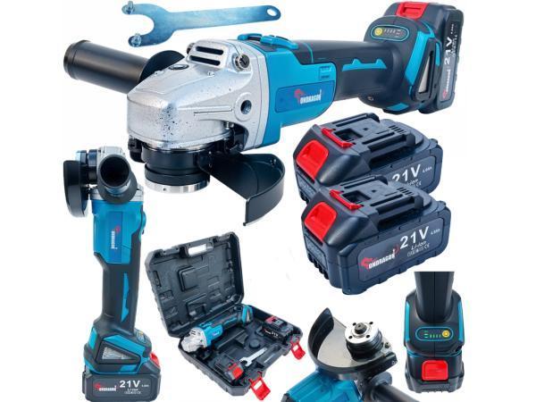 Veiling - Accu Haakse Slijper 21V - 2x Sterke Batterijen - 1, Doe-het-zelf en Bouw, Gereedschap | Slijpmachines, Nieuw