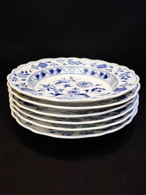 Meissen - Bord (6) - Ø 23,4 cm 6er Set antike gemuldete, Antiek en Kunst, Antiek | Glaswerk en Kristal