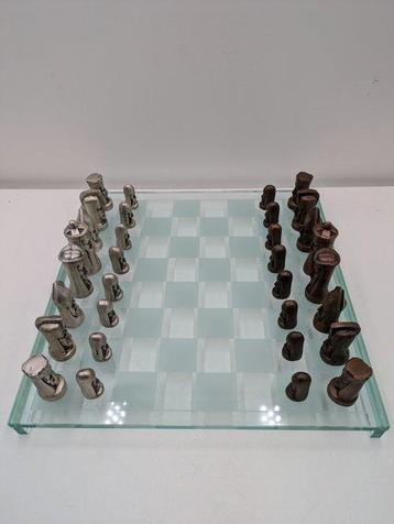 Stefano Panichi - Schaakspel - Bronze - Glas