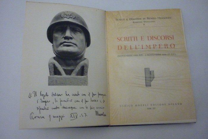 Benito Mussolini Scritti e Discorsi - con copia integrale, Antiek en Kunst, Antiek | Boeken en Manuscripten