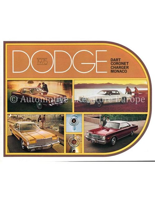 1975 DODGE DART, CORONET, CHARGER, MONACO BROCHURE ENGELS, Livres, Autos | Brochures & Magazines